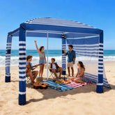 VEVOR Beach Cabana 8x8 front view showing shade and gear-ready space