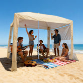 VEVOR Beach Cabana interior view shows spacious room for four to five people and gear.