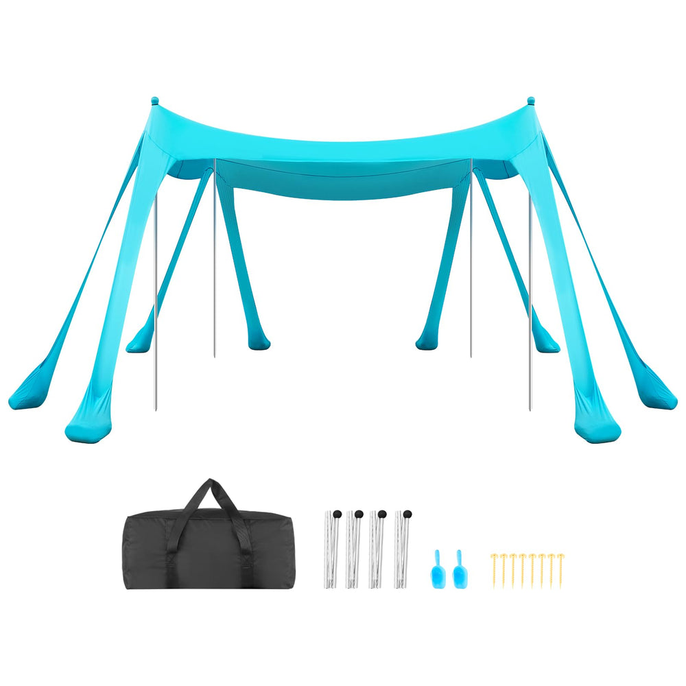 VEVOR Beach Tent Sun Shelter pops up quickly for family shade on the sand