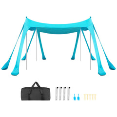 VEVOR Beach Tent Sun Shelter pops up quickly for family shade on the sand