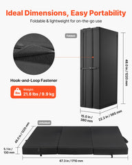VEVOR bouldering crash pad with 900D Oxford fabric demonstrates tear resistance and weatherproof protection