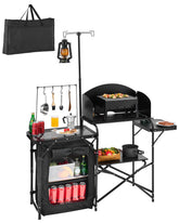 VEVOR camping kitchen table with aluminum top for durable outdoor cooking
