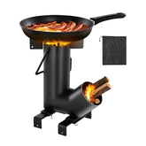 VEVOR camping rocket stove top view shows compact design for outdoor cooking