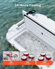 VEVOR floating cooler with dual lids for quick access from either side