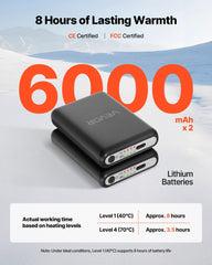 VEVOR Heated Socks feature dual 6000mAh batteries for extended warmth.