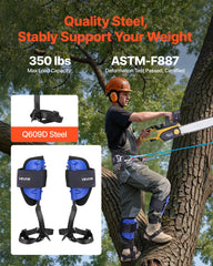 VEVOR height-adjustable spike frame provides a customizable fit for varied climber heights