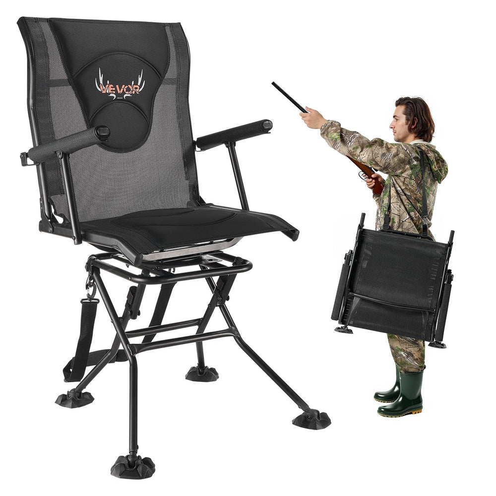 VEVOR hunting chair 360° silent swivel for quiet rotation and stealthy positioning