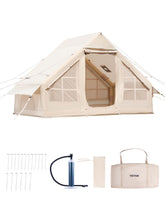 VEVOR inflatable tent setup with pump for quick family camping