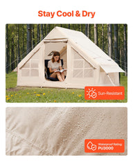 VEVOR tent with stove jack supports cozy warmth during chilly evenings