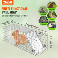 Front view of VEVOR cage with dense mesh to prevent escapes