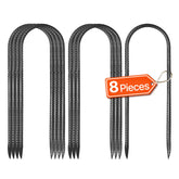 VEVOR rebar stakes with a 12-inch U-shaped design for garden or fence anchoring.