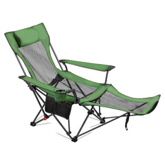 VEVOR reclining camping chair with side pocket for easy storage and quick access.