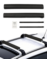 VEVOR soft roof rack pads on universal crossbars ready for mounting