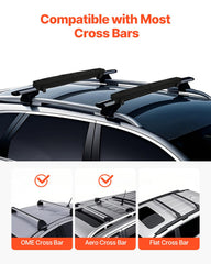 VEVOR soft roof rack pads installation demo highlighting tool-free setup for quick securing