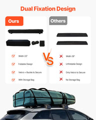 VEVOR soft roof rack pads non-slip bottom protects car surface and reduces wind noise