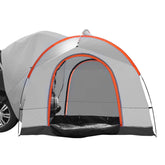 VEVOR SUV camping tent installation demonstrates quick setup for outdoor adventures