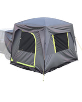 VEVOR SUV Tent back-attachment view demonstrates versatile vehicle-connected camping setup.
