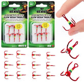 Vexan Size 4 Treble Hook with Glow Crystals and Blood Red Finish