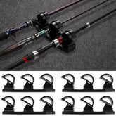 VEYWANE fishing rod rack mounted on boat deck showing secure hold during rough water