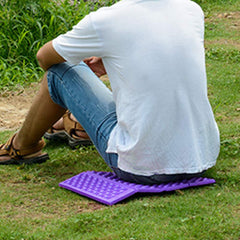 VGEBY1 camping foam pad extended for wider seating area.