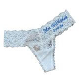Victoria's Secret Pink bridal thong in coconut-white lace for special occasions.