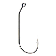Victory 10886 flat-eye hook with black nickel coating reduces snags and improves alignment