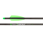 Victory Archery XBolt 20 inch green fletched crossbow bolt close-up for precision