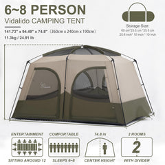 Vidalido Tents extended vestibule provides extra shelter and storage
