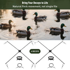 VIFDERU duck decoy spreader in motion demonstrates natural movement for decoy realism.