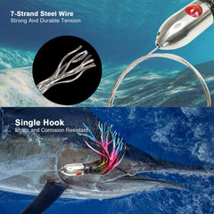 VIKETECH Offshore 9/0 stainless hook secures large prey during fights.