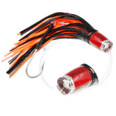 VIKETECH OFFSHORE resin trolling lure with abalone head in orange for big-game fishing.