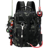 Vilante fishing tackle backpack green front view highlights rugged waterproof fabric.