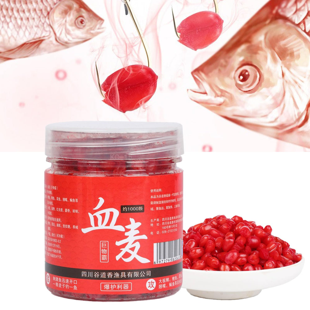 Vilbocr Power Bait bottle with red label on white background