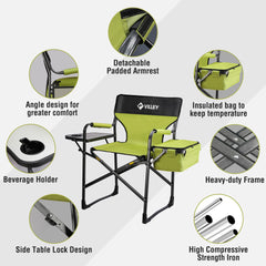 VILLEY iron-frame heavy-duty chair offers strong support outdoors.