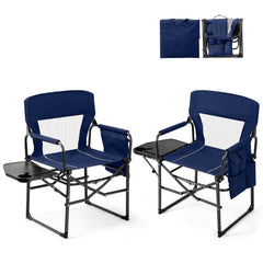 VINGLI camping chair front view shows a durable steel frame ready for outdoor use