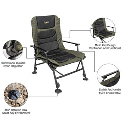 VINGLI foldable camping chair with carry bag for easy transport