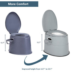VINGLI portable toilet lid seal reduces odor during use.