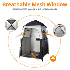 VINGLI shower tent interior shows spacious floor space for one person
