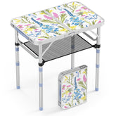 VINGLI small folding table opened for picnic with a stable 2ft surface.