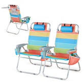 VINGLI Tall Beach Chair 2 Pack with 5-position backrest for personalized comfort.