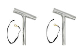 Vinland Marine curved outrigger rod holder on boat for secure trolling setups.