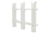 Vinland Marine wall-mount rod holder white keeps rods secure on wall.