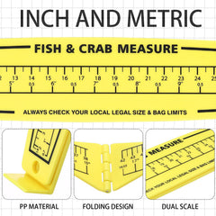 Folded VioraWhite 2 Pcs Fish Measuring Board