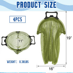 VioraWhite lobster clam diving chum bags green shown with secure closure for spill-free storage.