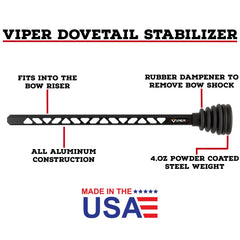 VIPER stabilizer lock knob close-up for quick height and balance adjustability
