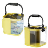 VIREYA Foldable Fishing Bucket upright showing 2 Gal capacity and rugged EVA build