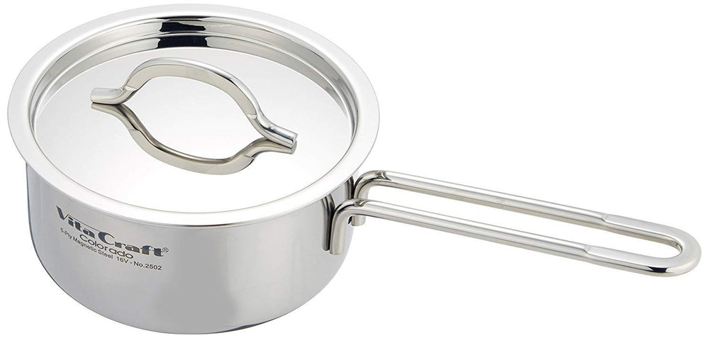 Vitacraft 2502 Colorado pot side view showing compact stainless steel design