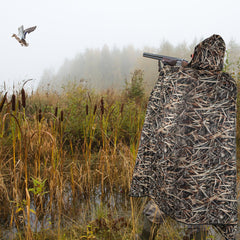 VitalCozy hooded camo blanket with detachable hat for windproof outdoor warmth.