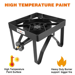 Vivicreate cast-iron burner durability and long-lasting performance.