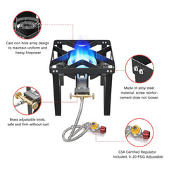 Vivicreate detachable legs emphasize portable camping stove design.